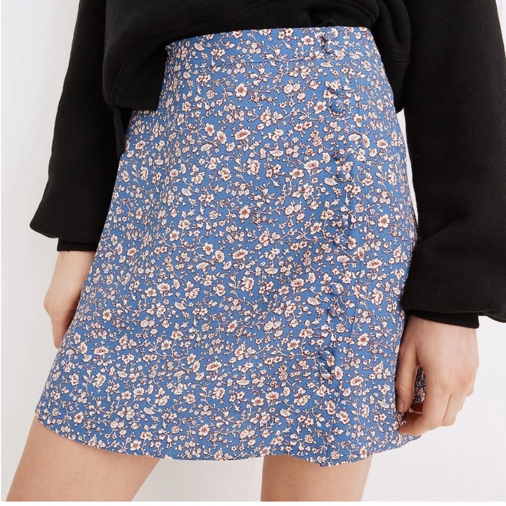 Floral Blue mini Skirt